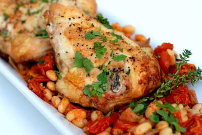 Post image for Gluten Free Tuscan Chicken and White Beans Recipe
