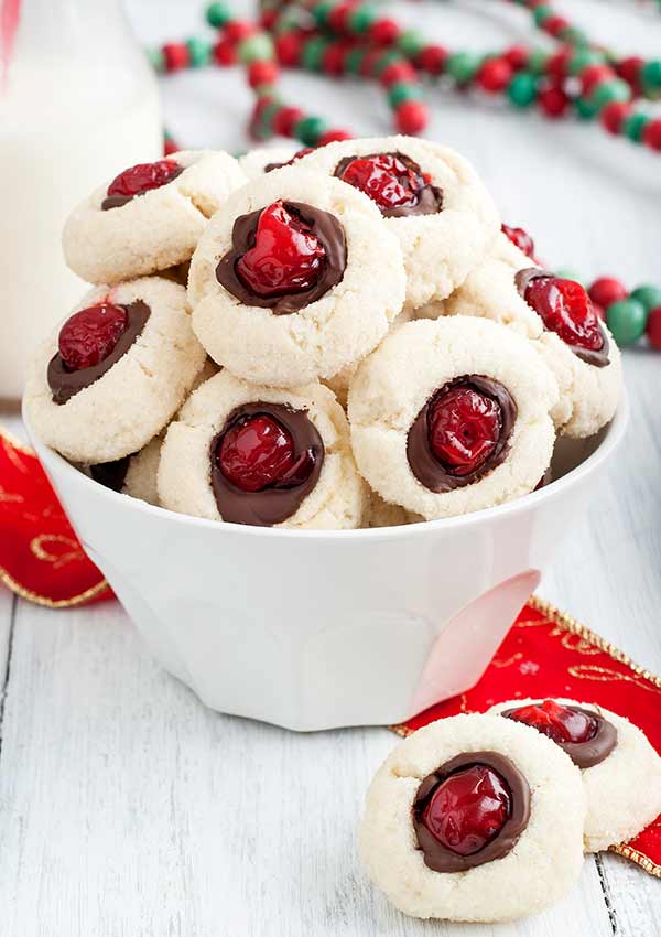 Gluten Free Santa's Thumbprint Cookies recipe