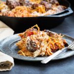 Gluten Free Skillet Spaghetti and Meatballs Recipe feature
