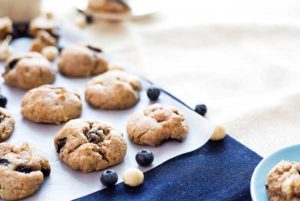 Gluten Free Macadamia Blueberry Breakfast Cookies