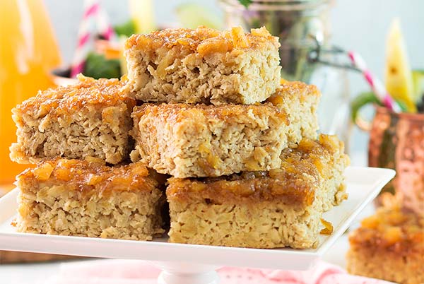 Gluten Free Pineapple Right Side Up Oatmeal Cake