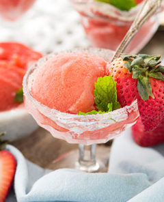 Strawberry Margarita Sorbet